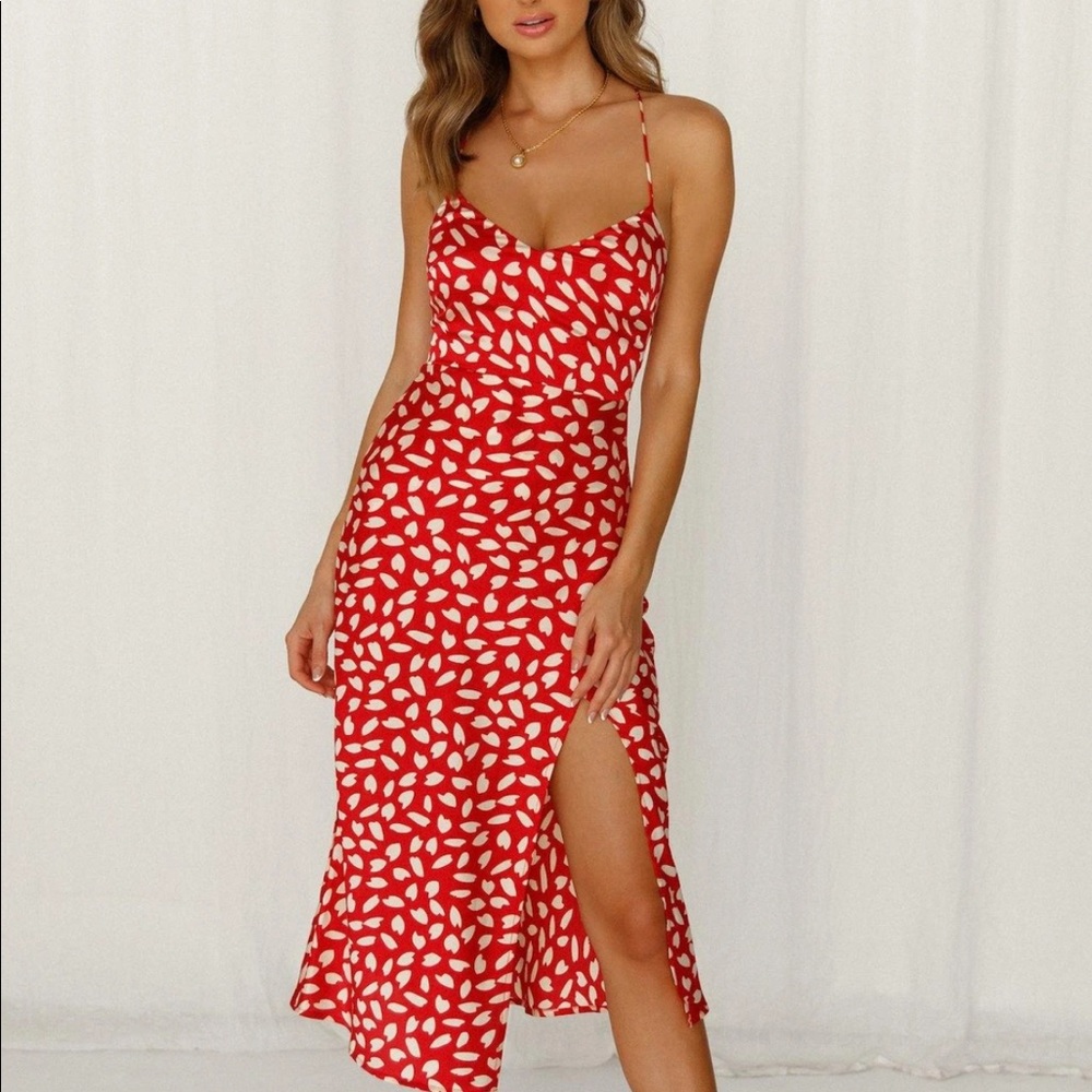 Red and white dress. Size small. Tags still on